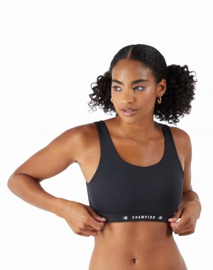 Women's Champio Soft Touch Sports Bra Black | R7ZD43