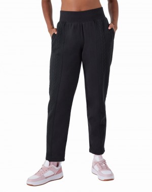 Women's Champio Sweater Pants Black | Y2HS62