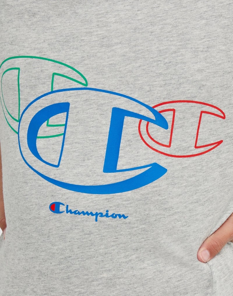 Boys' Champio Cotton T Shirts Grey | V2WK26