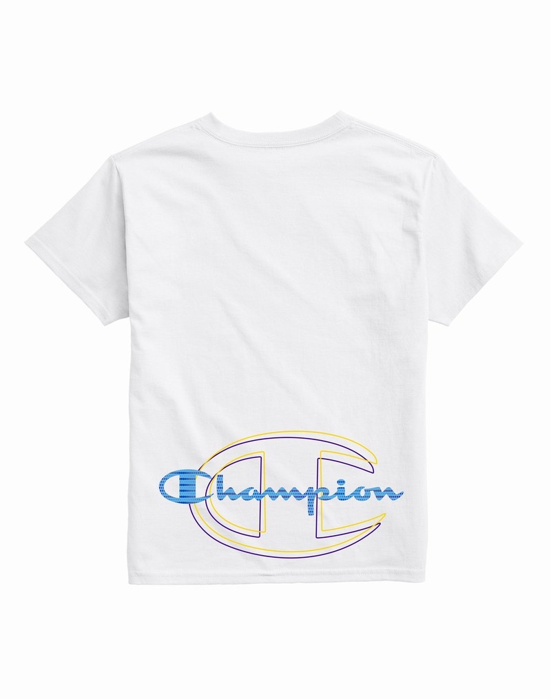 Boys' Champio Cotton T Shirts White | Q8KH84