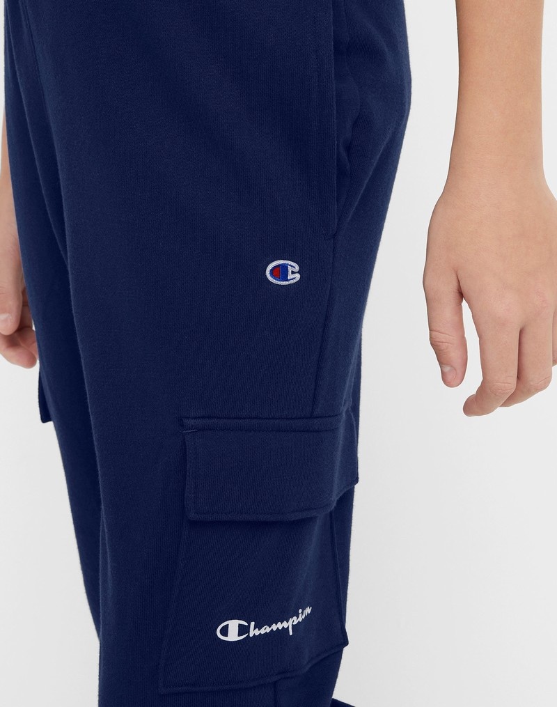 Boys' Champio French Terry Cargo Joggers Navy | T9MB48