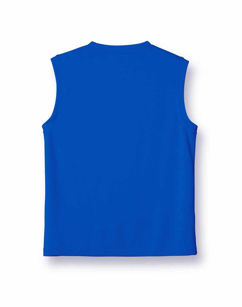 Boys' Champio Mesh Crewneck Sleeveless Tank Top Blue | G2ES50