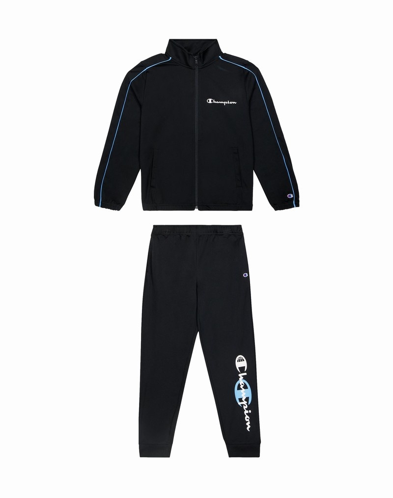 Boys\' Champio Track Jacket and Pants Sets Black | Z2PX07