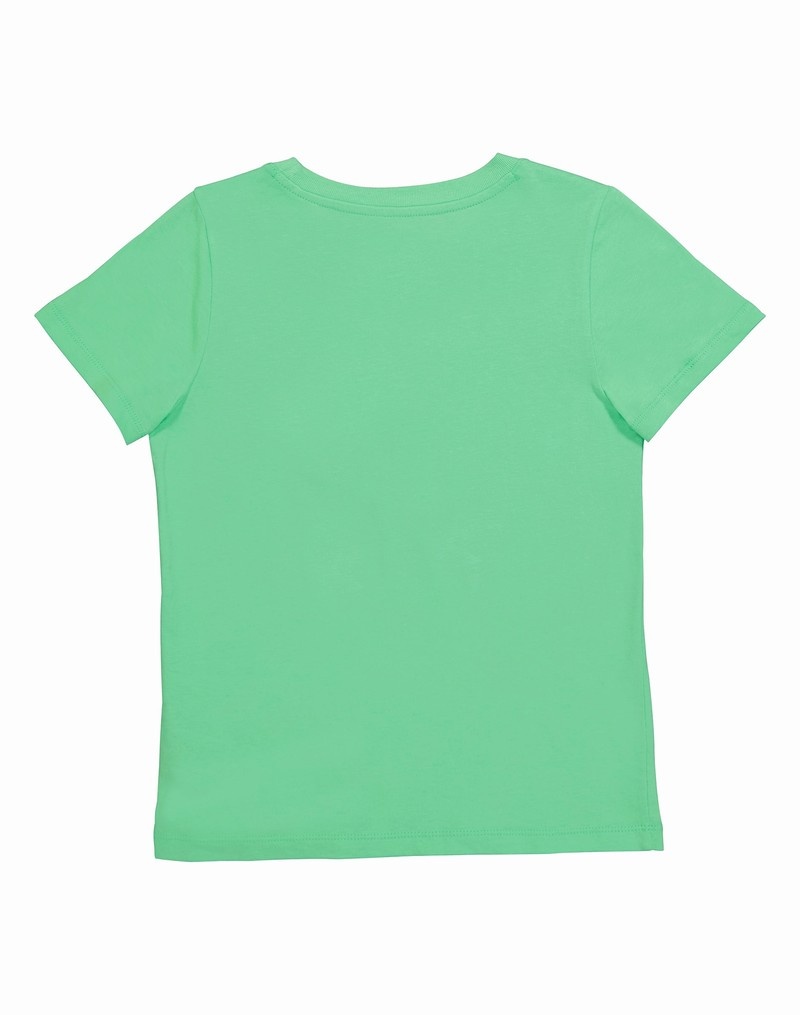 Girls' Champio Crew T Shirts Green | J4RE24