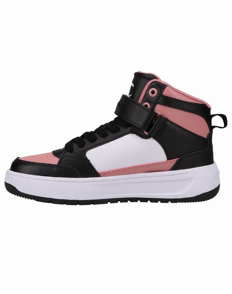 Girls' Champio Drome Hi CB Sneakers Black | U1TV14