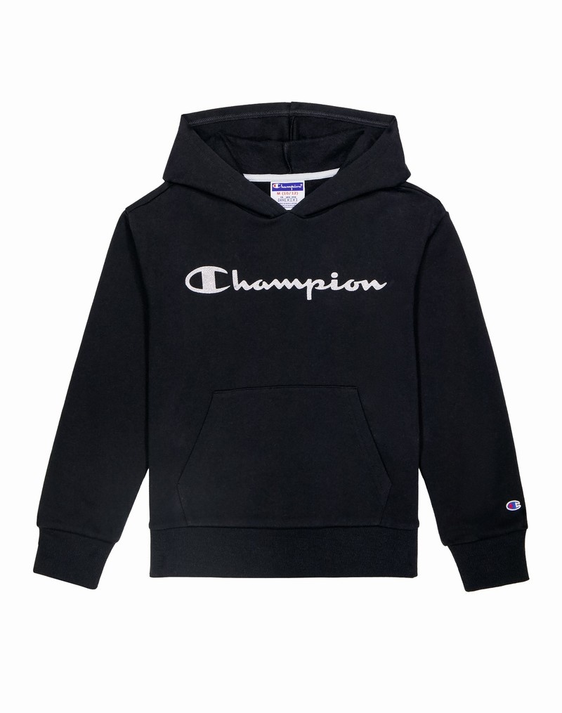 Girls' Champio Fleece Hoodie Black | S8ZY45