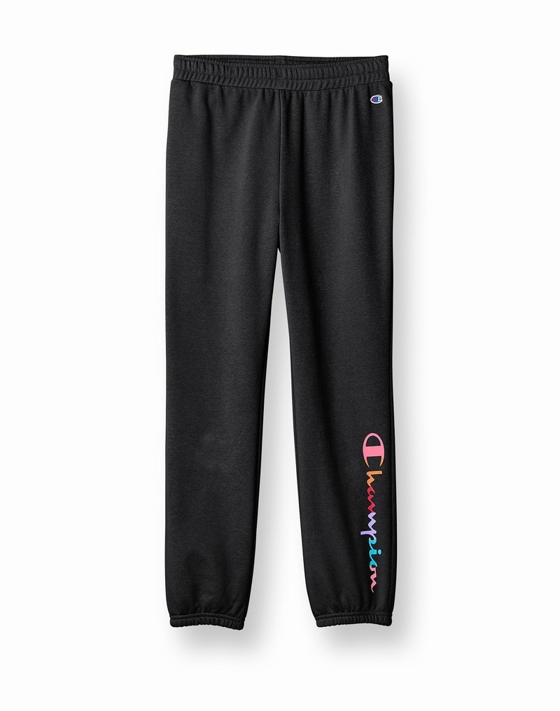 Girls\' Champio French Terry Joggers Black | Y1AZ75