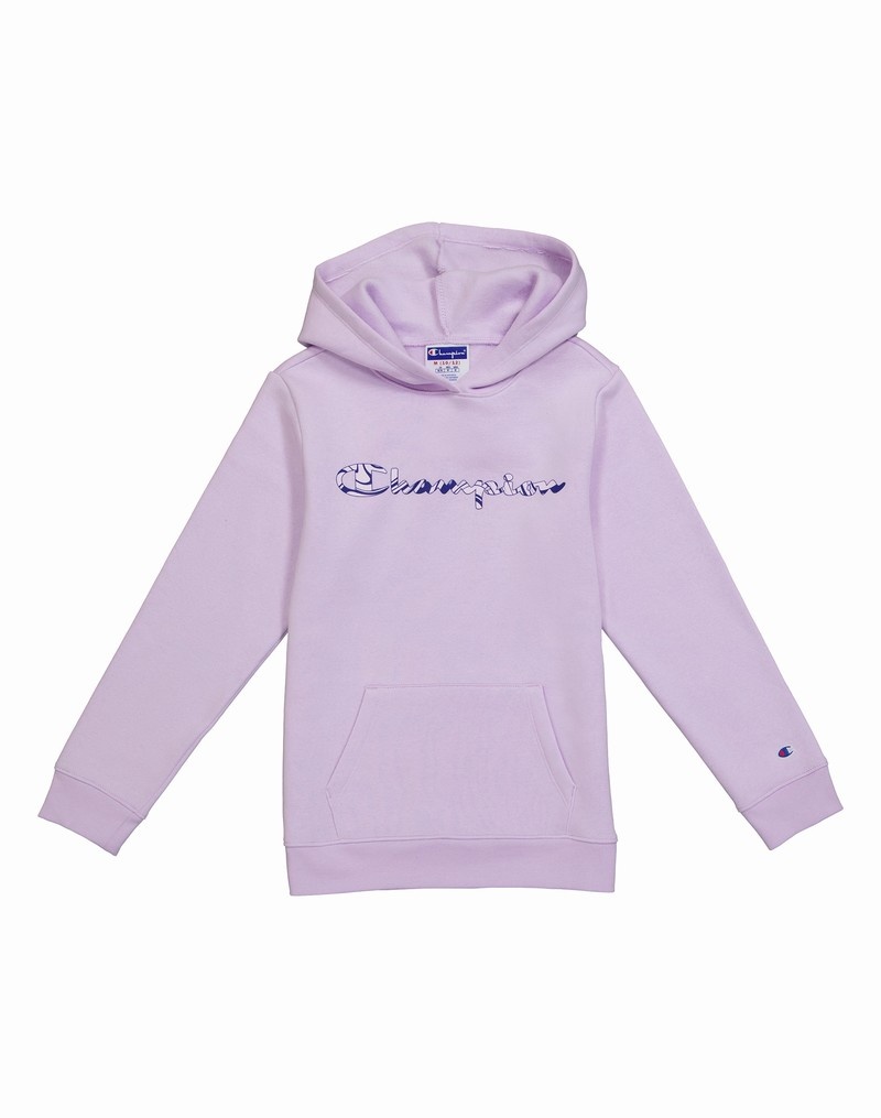 Girls\' Champio Powerblend Fleece Hoodie Lavender | T6BE25