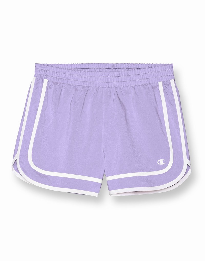 Girls\' Champio Sport Shorts Lavender | F0KR44