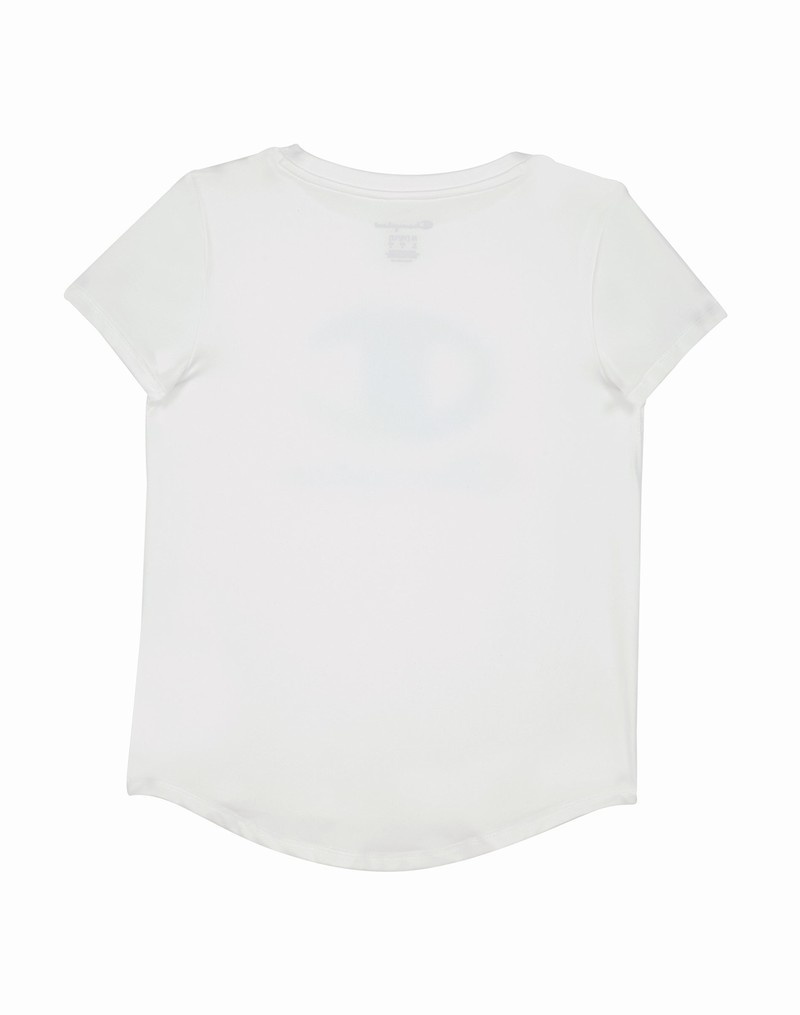 Girls' Champio Sport T Shirts White | B5JJ08