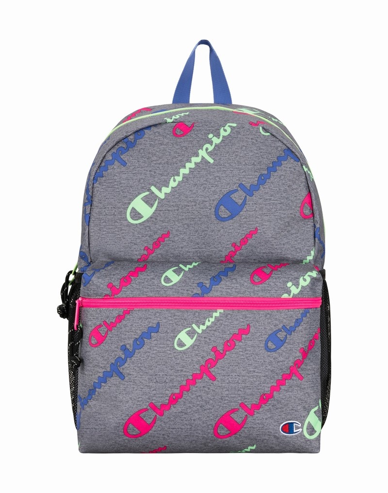 Girls\' Champio Youthquake Backpacks Grey | B0ME05