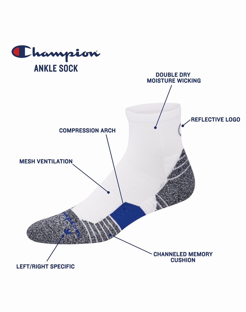 Men's Champio Ankle Socks Black | J5NL67