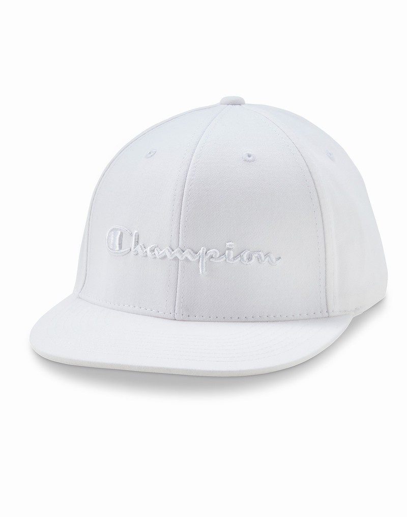 Men\'s Champio BB Snapback Caps White | H1EH76