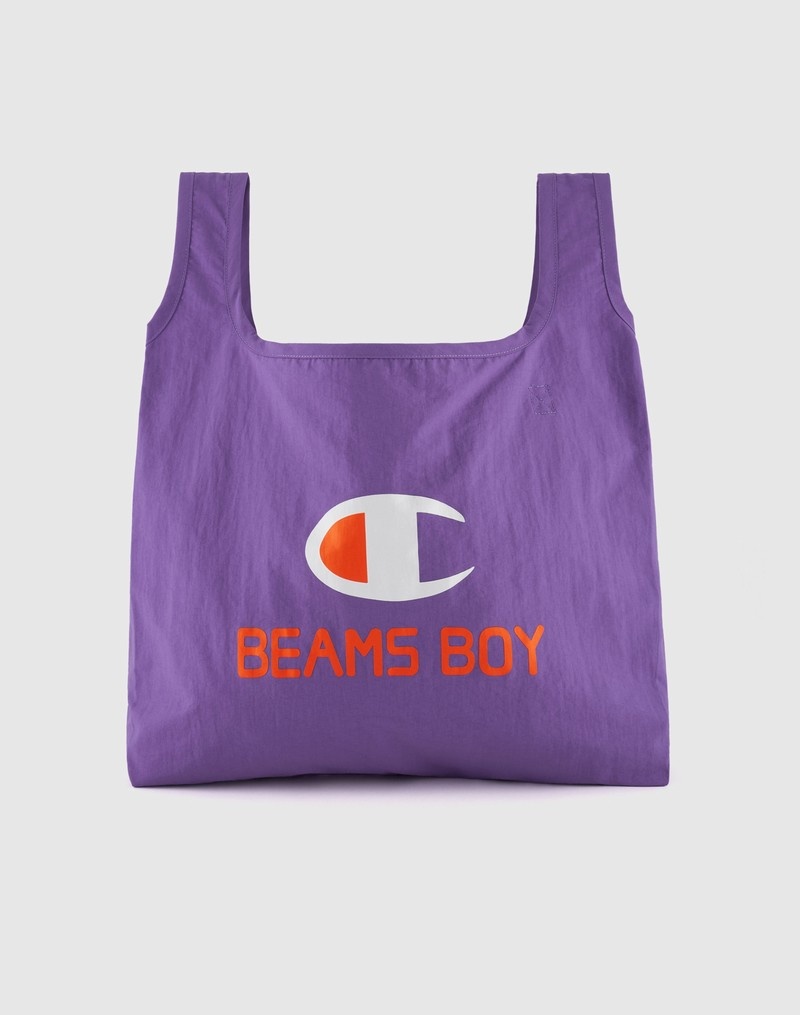 Men\'s Champio BEAMS BOY Nylon Shopper Bag Purple | F2HI76