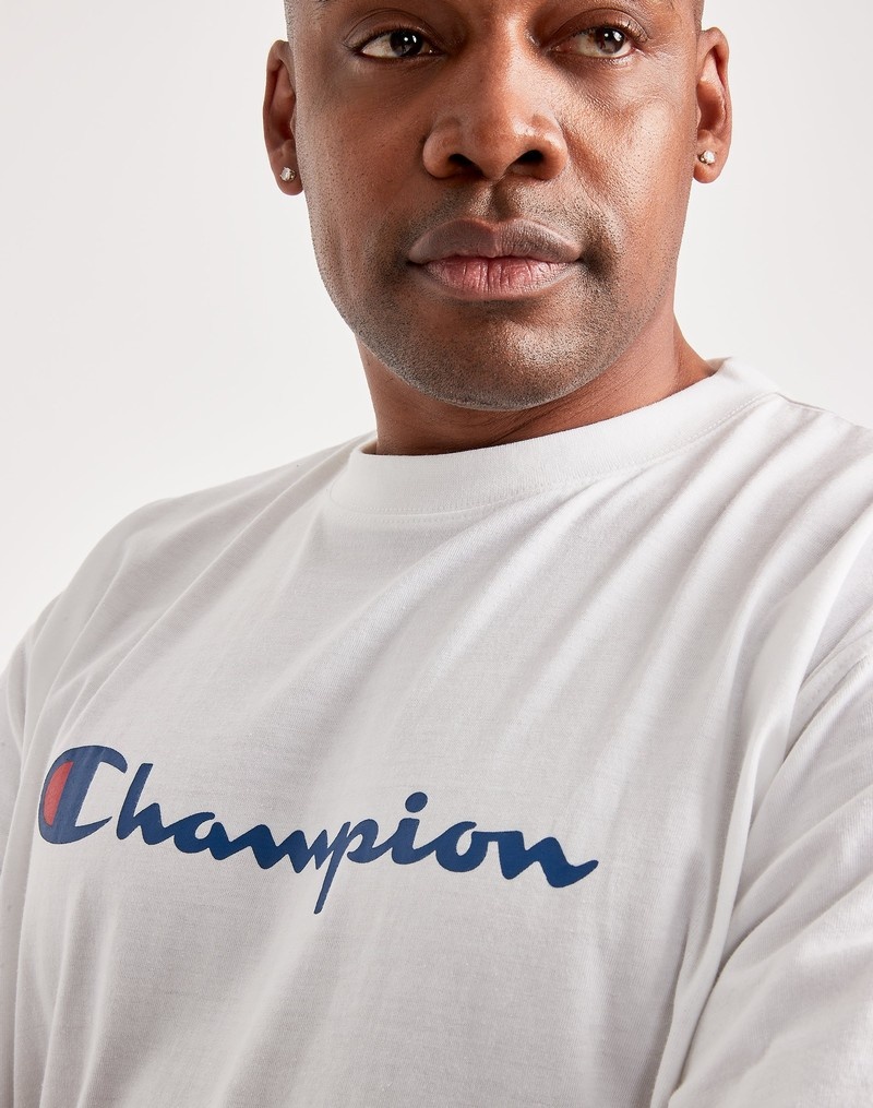 Men's Champio Big & Tall Classic T Shirts White | P1ID47