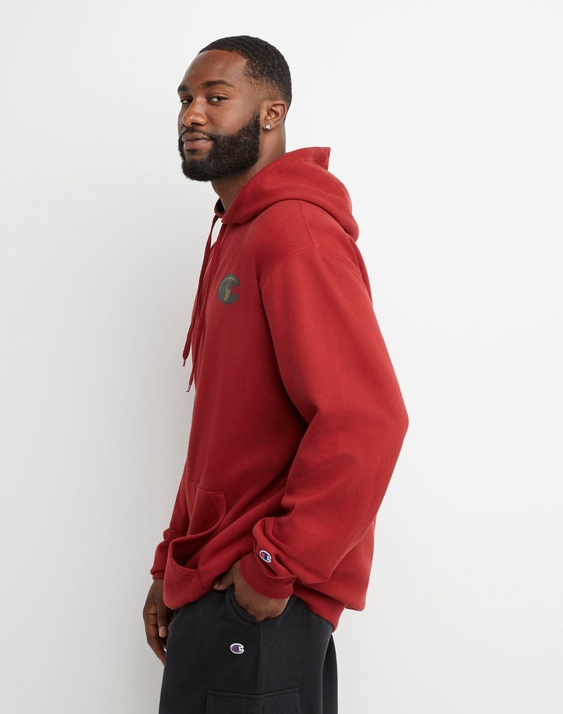 Men's Champio Big & Tall Fleece Hoodie Red | P3IA93