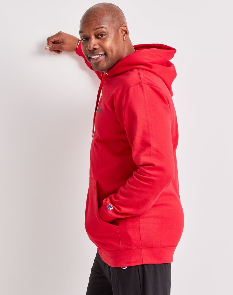 Men's Champio Big & Tall Fleece Hoodie Red | L5KL13