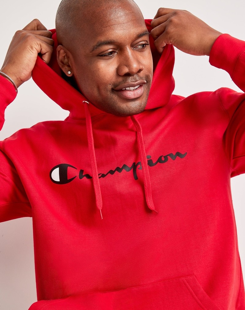 Men's Champio Big & Tall Fleece Hoodie Red | L5KL13