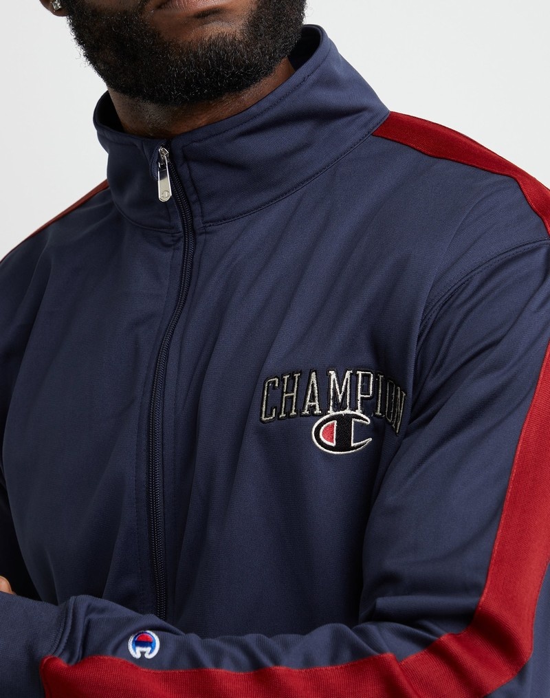 Men's Champio Big & Tall Game Day Track Jackets Navy | D5WM64