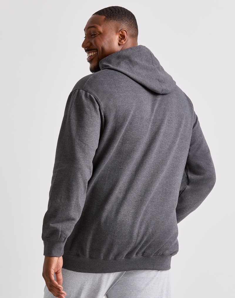 Men's Champio Big & Tall Powerblend Hoodie Grey | H1BR19