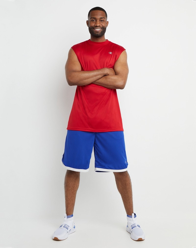 Men's Champio Big & Tall Sport Muscle Tank Top Red | B4YK70