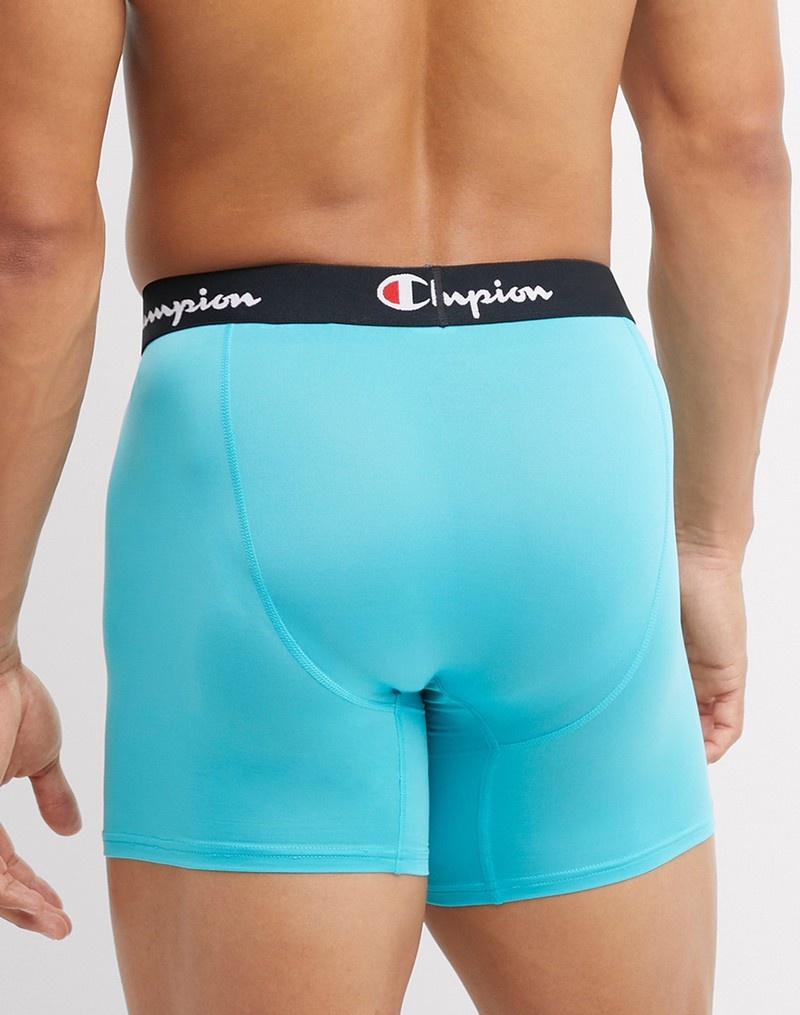 Men's Champio Boxer Pack Briefs Black | Z5TR39