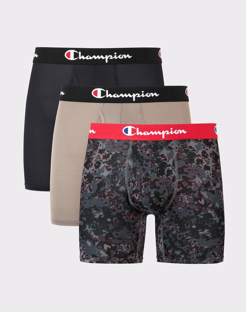 Men\'s Champio Boxer Pack Briefs Multicolor | X2DZ32