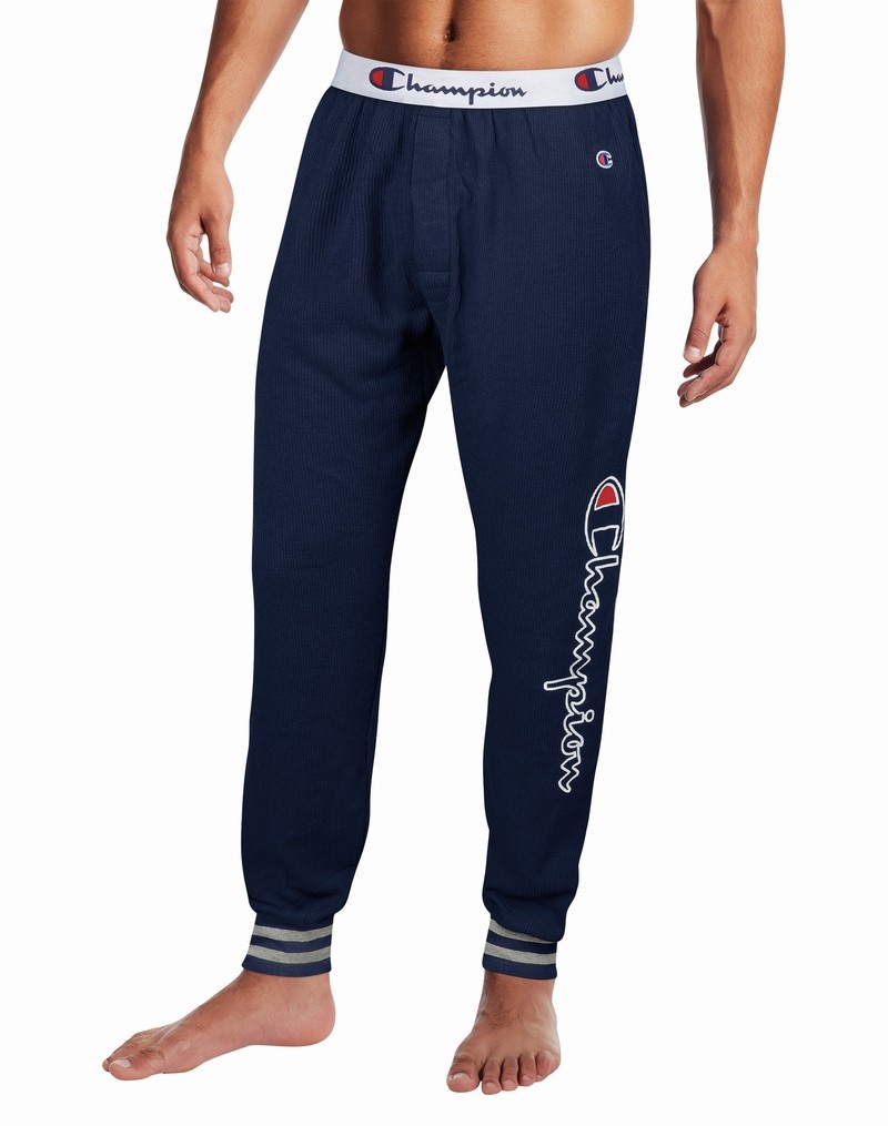 Men\'s Champio C-Life Sleep Pants Navy | Z4VM53