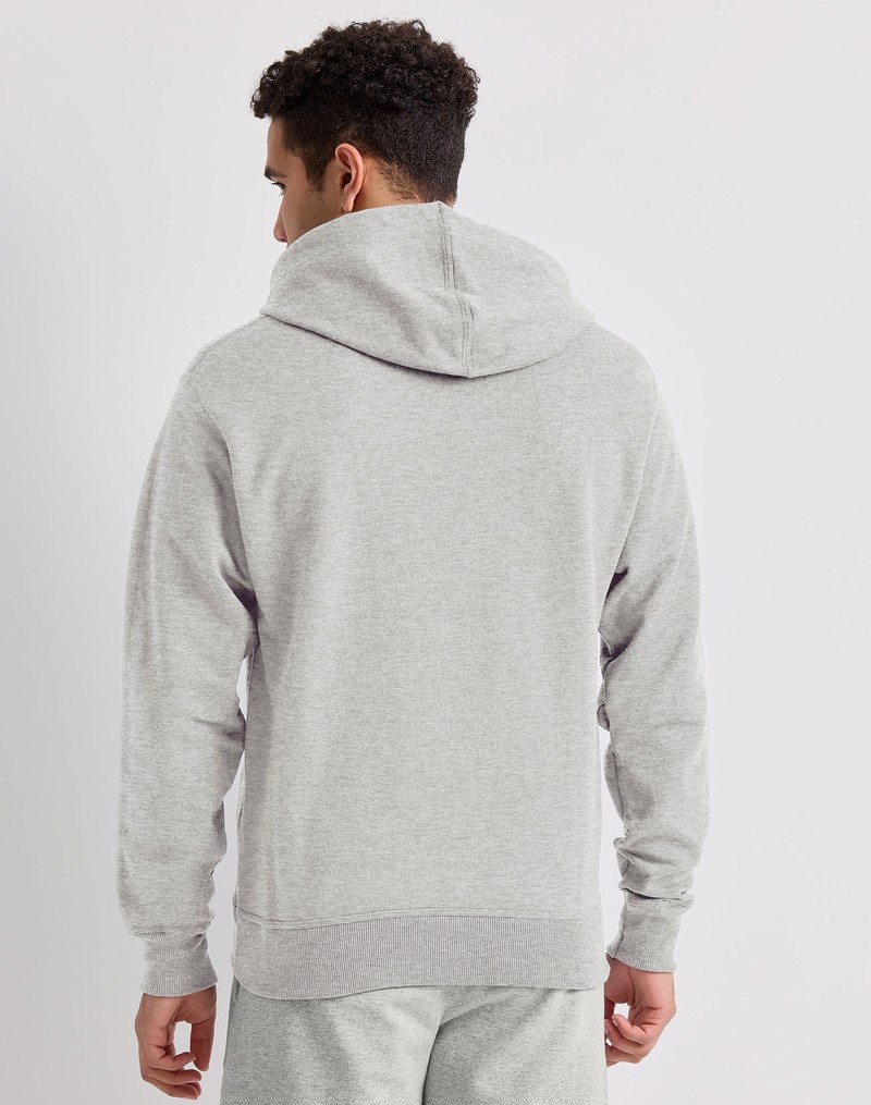 Men's Champio Classic Fleece Full Zip Hoodie Grey | O7UR31