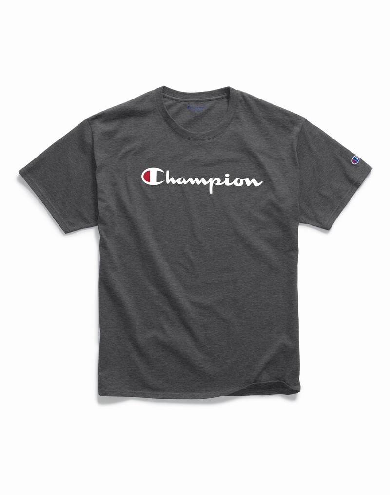 Men's Champio Classic T Shirts Grey | V6AV50