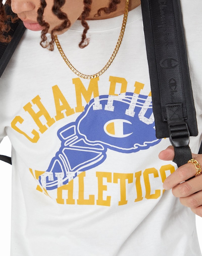 Men's Champio Classic T Shirts White | K4TA97