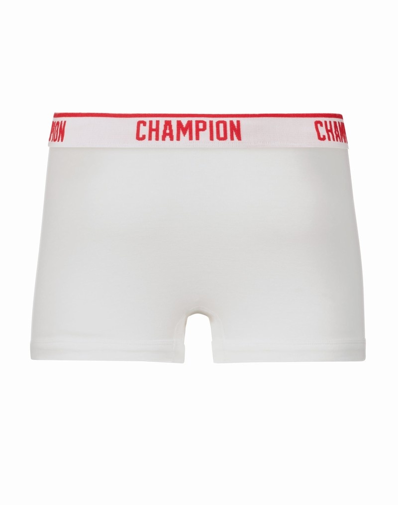 Men's Champio Collegiate Trunks Briefs White | X2CA38