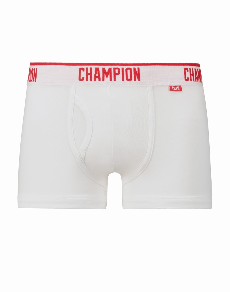 Men\'s Champio Collegiate Trunks Briefs White | X2CA38