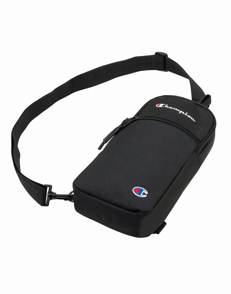 Men's Champio Command Sling Crossbody Bags Black | B0FG26