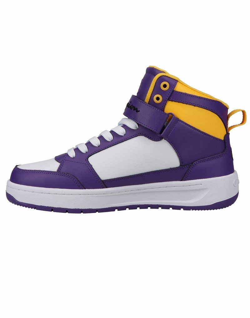 Men's Champio Drome Hi CB Sneakers Purple | W3OV85