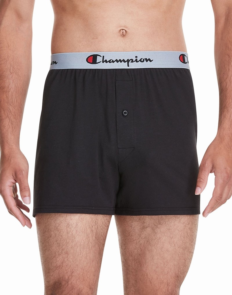 Men's Champio Everyday Comfort Pack Briefs Black | S2BM19