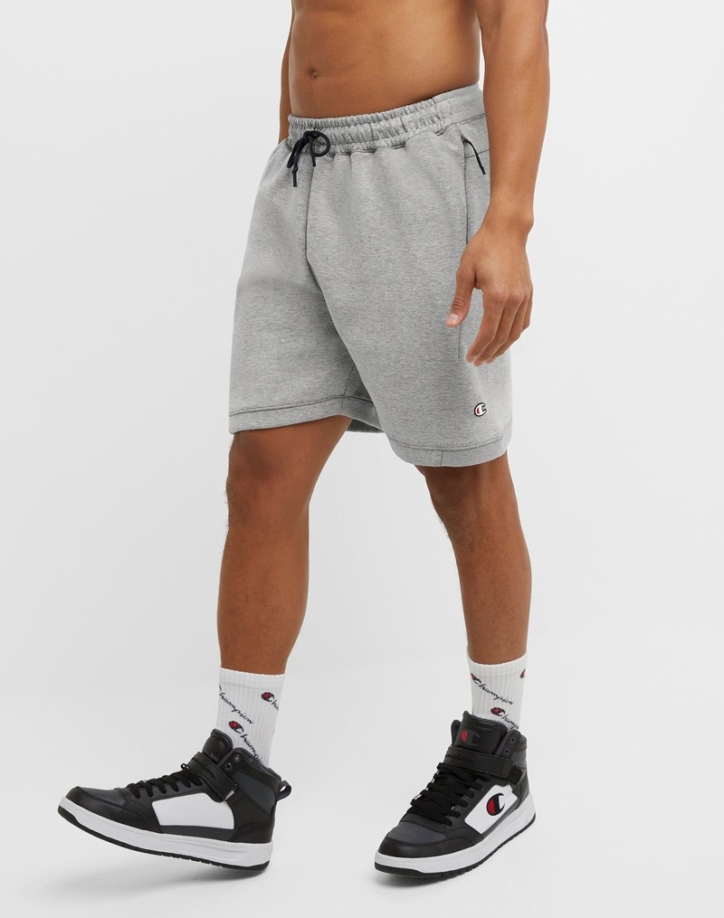 Men's Champio Flex Shorts Grey | Z9VA53