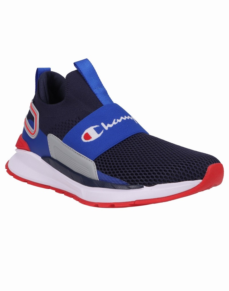 Men's Champio Flexer Wiz Sneakers Navy | T3TB57