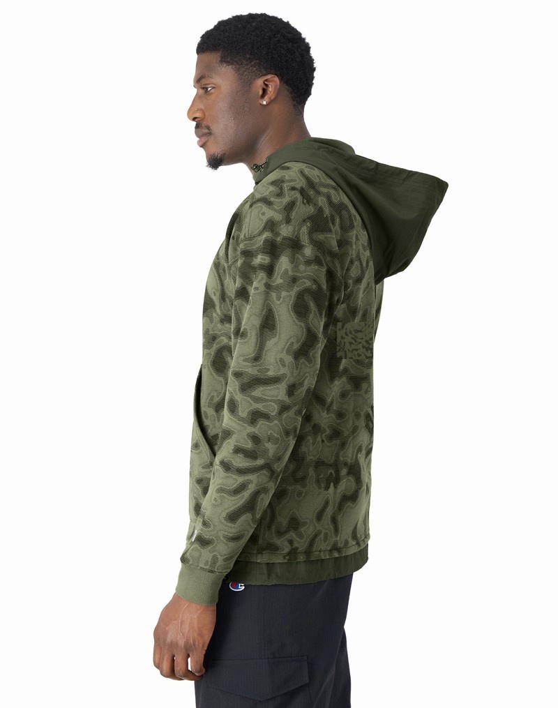 Men's Champio Global Explorer Fleece Hoodie Camouflage | E7UM22