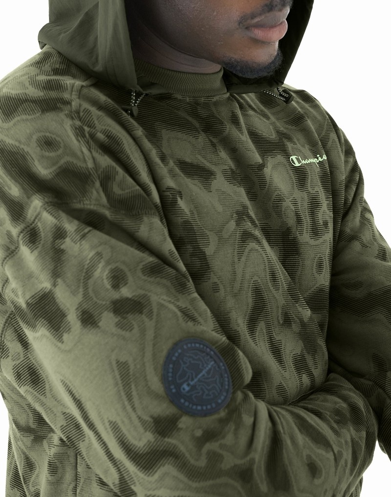 Men's Champio Global Explorer Fleece Hoodie Camouflage | E7UM22