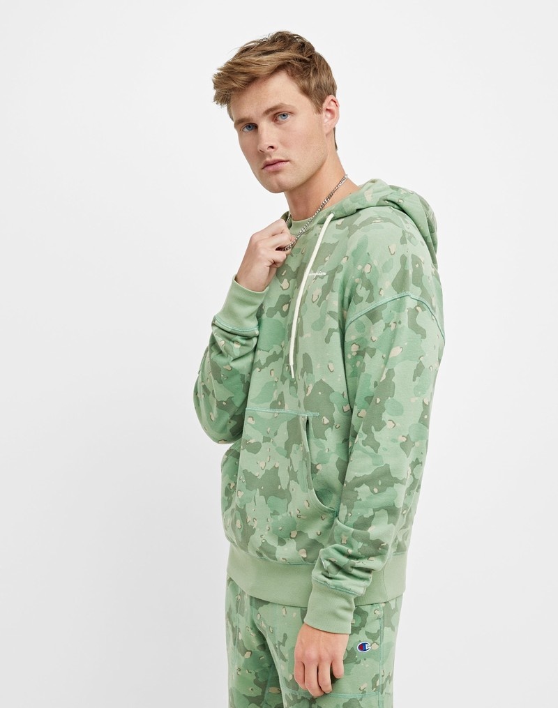 Men's Champio Global Explorer French Terry Hoodie Camouflage | X9XB07