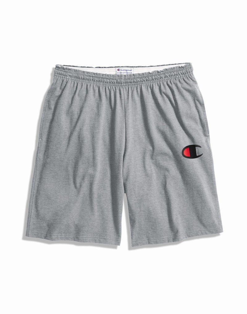 Men's Champio Lightweight Lounge Shorts Grey | P1EV72