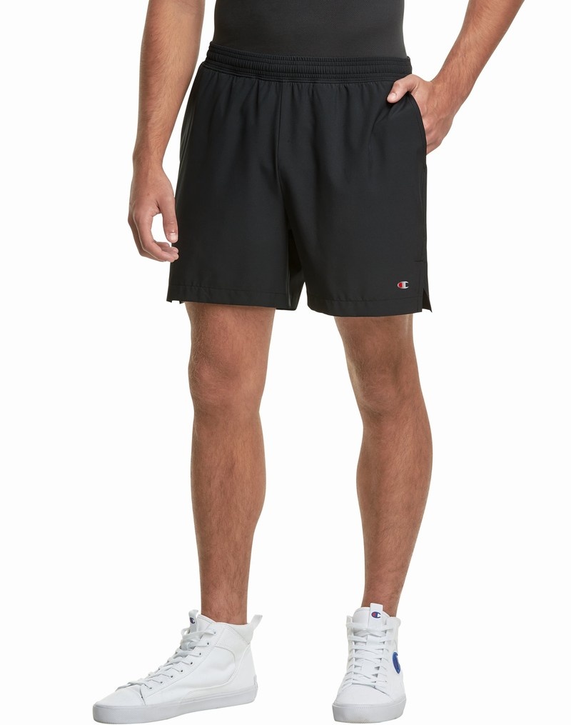 Men's Champio MVP with Brief Liner Shorts Black | G8NX86