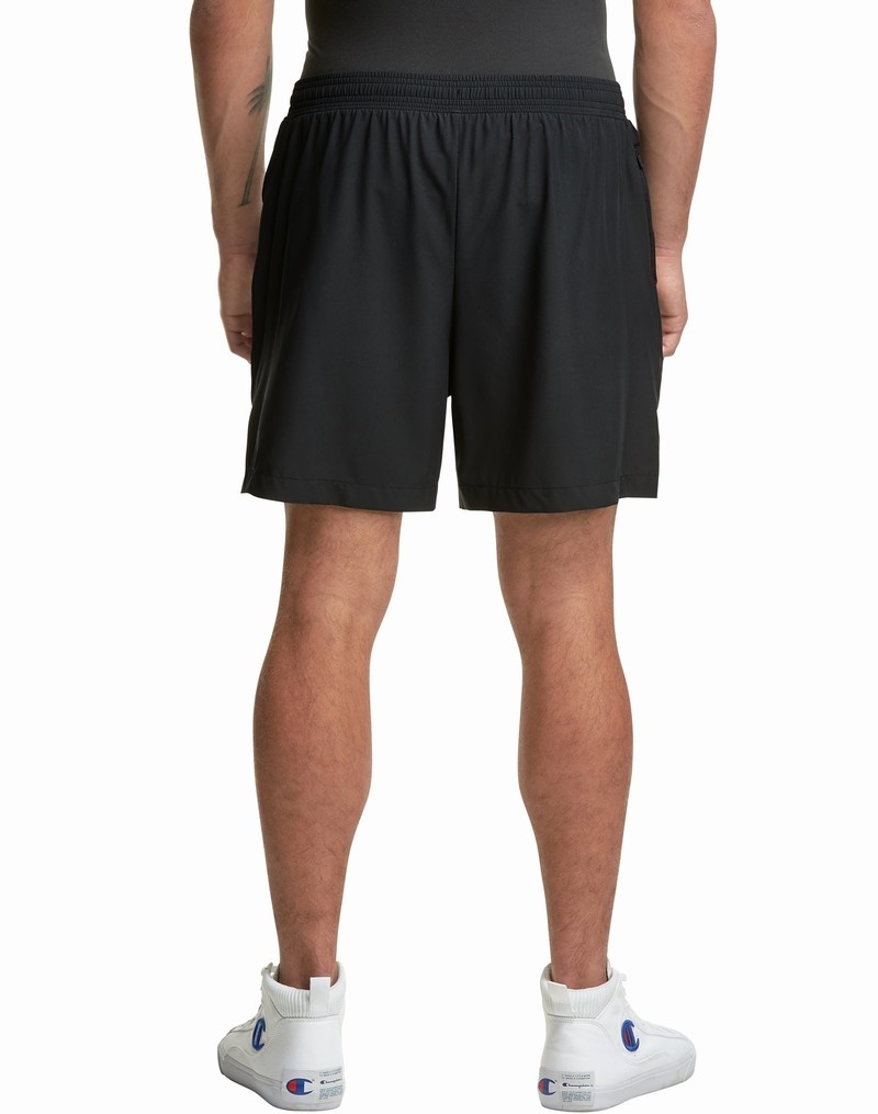 Men's Champio MVP with Brief Liner Shorts Black | G8NX86