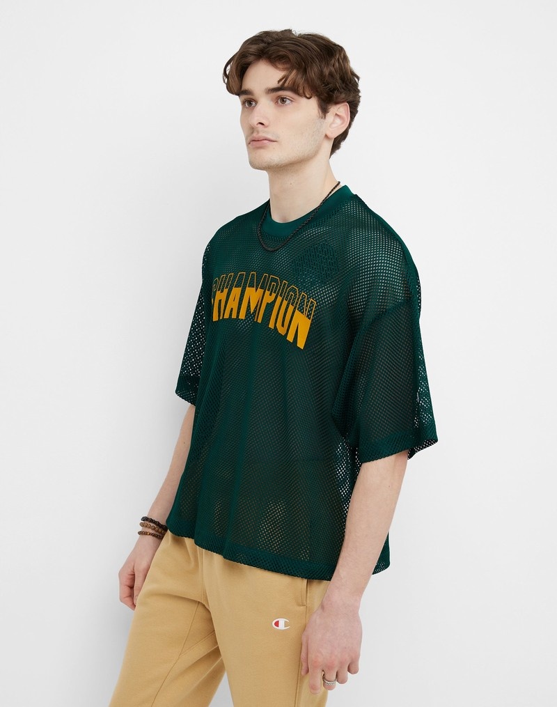 Men's Champio Mesh Football Jersey Green | I9BF81