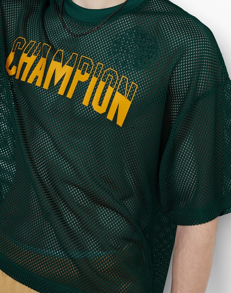 Men's Champio Mesh Football Jersey Green | I9BF81