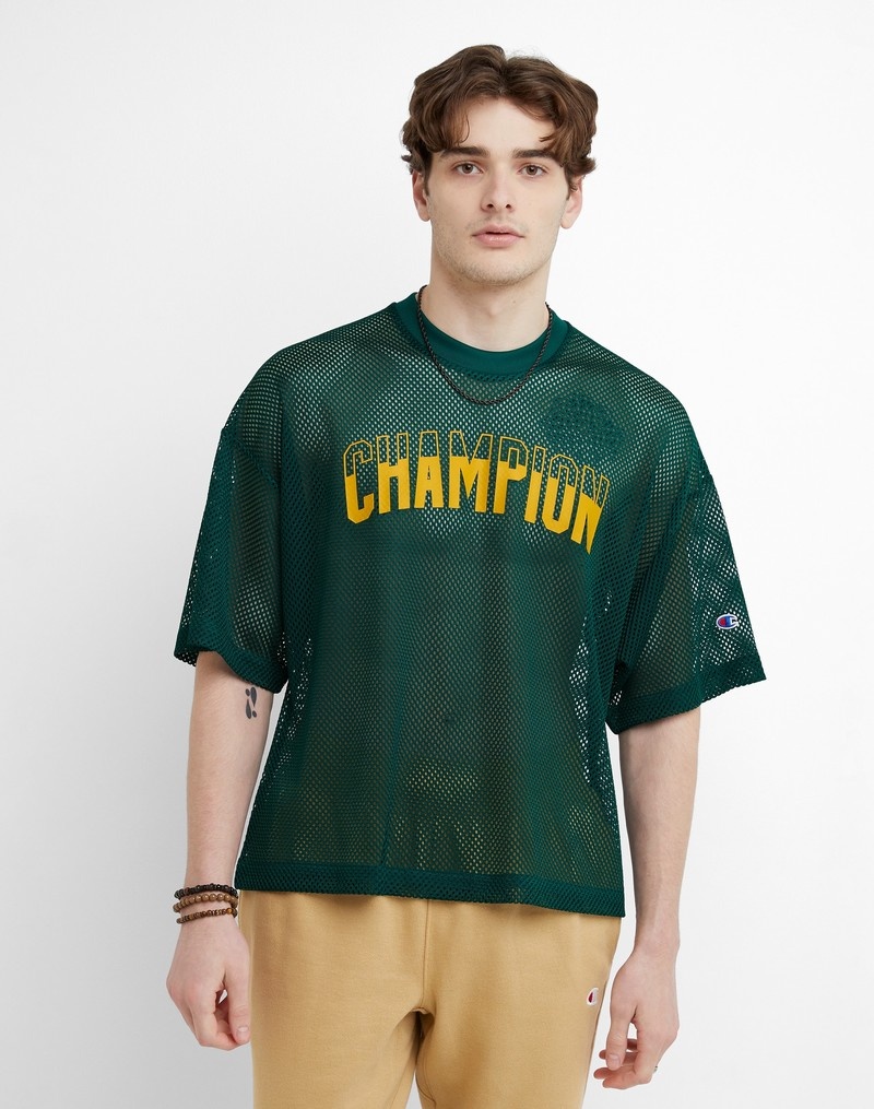 Men\'s Champio Mesh Football Jersey Green | I9BF81