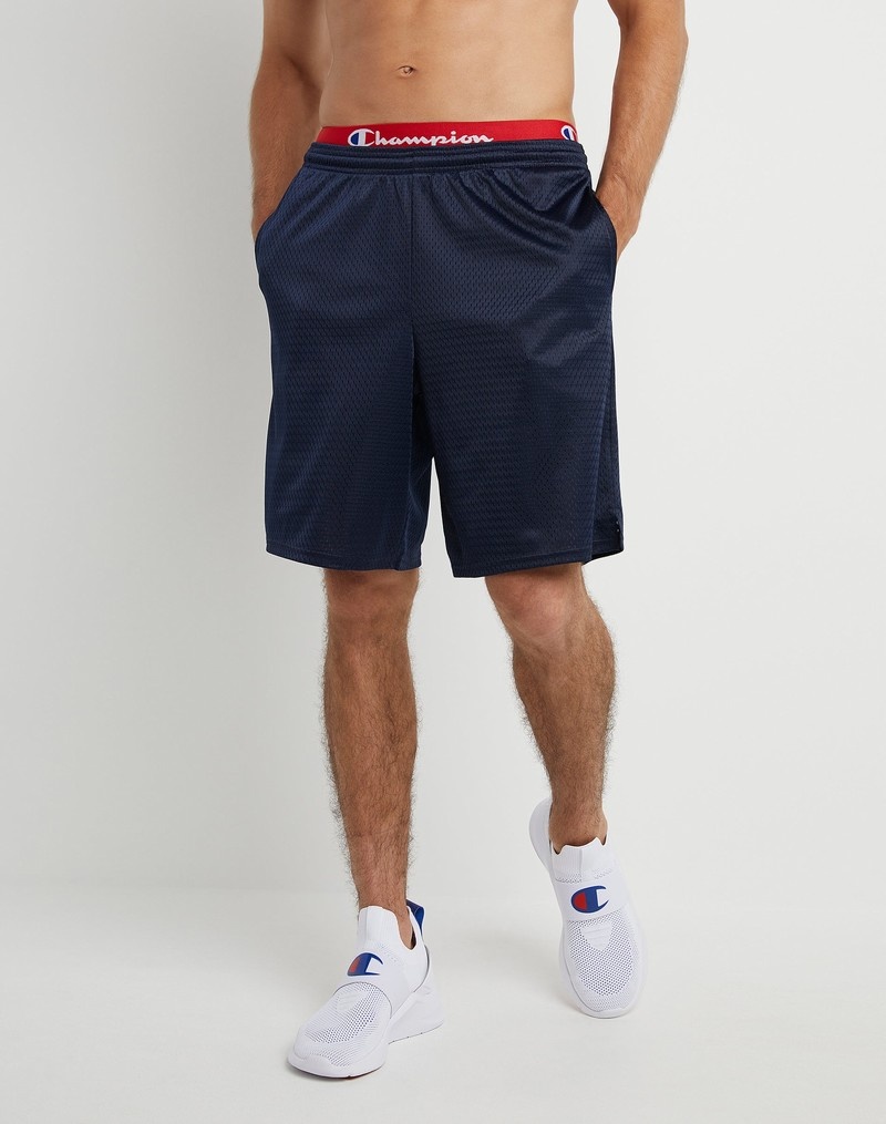 Men's Champio Mesh Shorts Navy | G3XY80