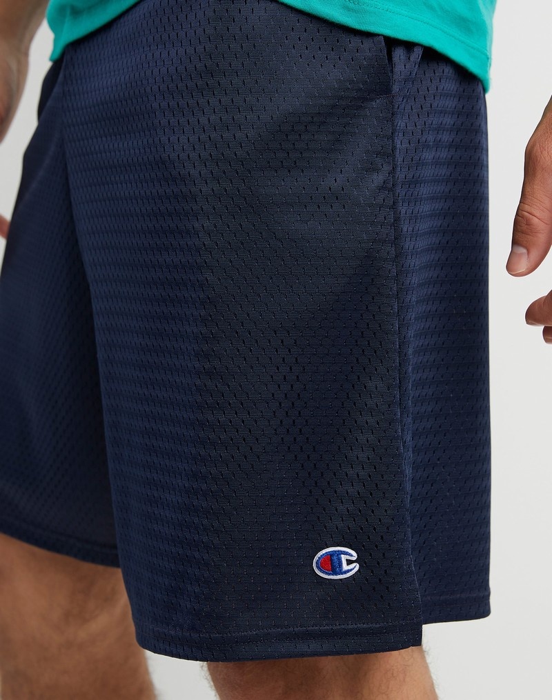 Men's Champio Mesh Shorts Navy | G3XY80