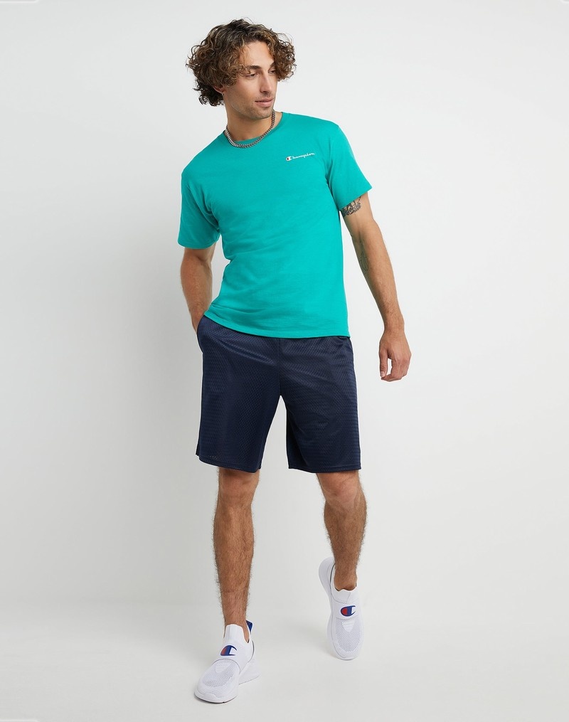 Men's Champio Mesh Shorts Navy | G3XY80